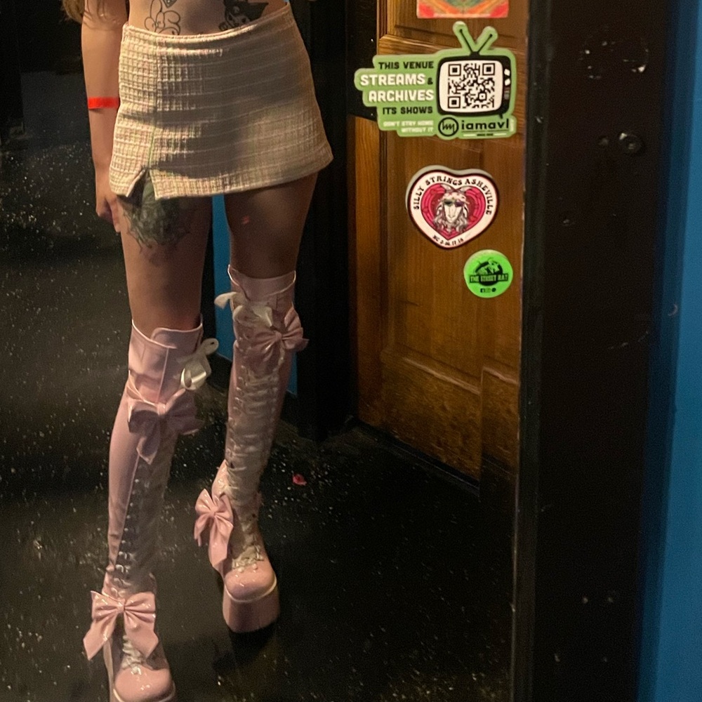 Demonia Thigh HighsPINK sold out everywhere!